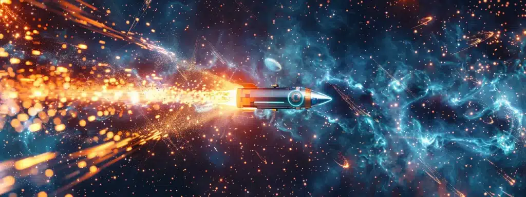 un site wordpress transformé en fusée interstellaire avec des super-héros de l'optimisation décortiquant les astuces.